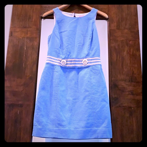 Lilly Pulitzer Dresses & Skirts - NWOT LILLY PULITZER Lt Blue/Gold Sleeveless Dress